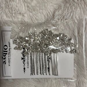 Silver Floral Hair Comb